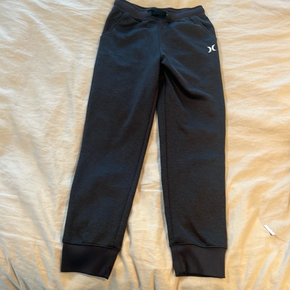 Hurley youth, medium, dark, heathered, gray joggers